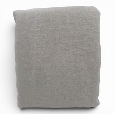 NEW West Elm European Flax Linen Duvet Cover Full Queen Warm Gray Melange