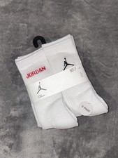 Nike Air Jordan 6 Pack Crew Socks in White Size Youth 5Y-7Y - NIP