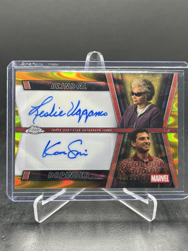 2025 Chrome Deadpool Leslie Uggams/Karan Soni Dual Auto Gold RayWave 42/50 TD-LK