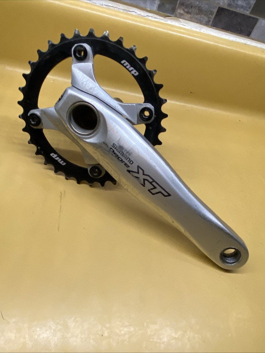 SHIMANO Deore XT クランクセット FC-M760 トリプル Silver Shimano Deore XT FC-M760 Triple 175mm Crankset With MRP 1X