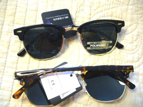 Gafas de sol polarizadas para hombre conjuntos de 2 pares años 80 aspecto retro gafas de sol para mujer P-WF13 - Imagen 11 de 11