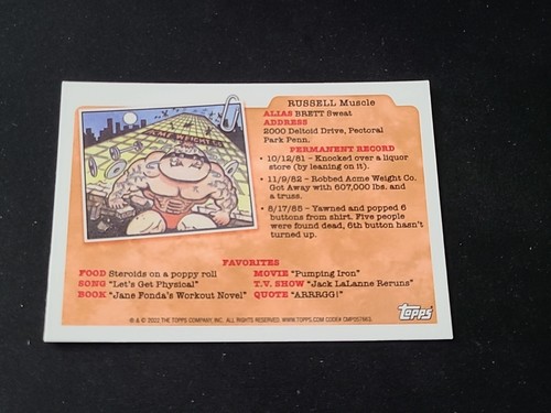 2022 Topps cubo de basura cromado zafiro niños GPK etiquetado no. 182b - Imagen 2 de 2
