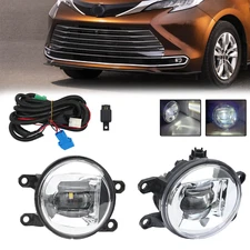 LED Fog Driving Light Set For 2021-2025 TY Sienna Wire Harness Switch Kit Pair