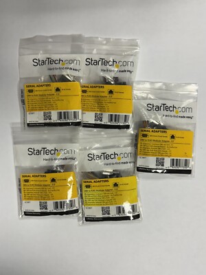 Lot Of 5 Startech DB9 to RJ45 Modular Adapter F/F - GC98FF -