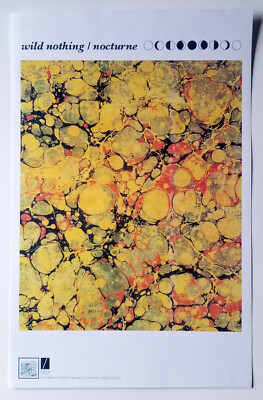 Wild Nothing *Nocturne* Promo Band Poster RARE 2012 Gemini Indigo Life Of Pause