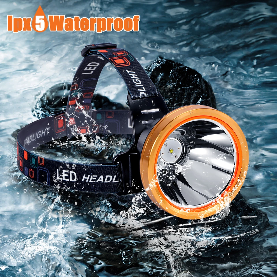 Faro LED recargable súper brillante foco impermeable de alta potencia  Foto 4 de 4