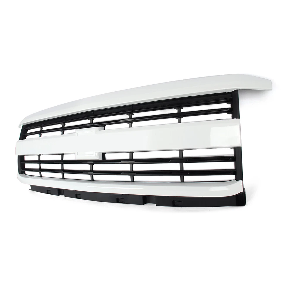 Summit White Grille w/ Black Mesh Insert For 2015-2019 Silverado 2500 HD 3500 HD Foto 3 de 4