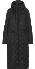 Ilse Jacobsen Black 001 Aerial Padded /quilted Long Coat With Hood 40 (uk 14)