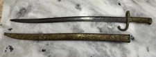 GREAT ORIGINAL Pre-WWI 1868'S FRENCH CHASSEPOT SWORD BAYONET & Scabbard Painted