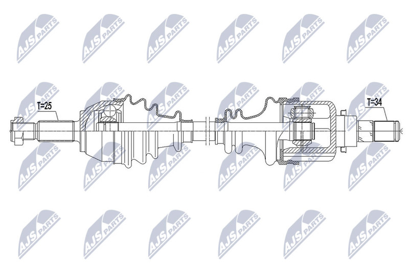 Arbre de transmission pour Ford B-Max remplacement pi&egrave;ce us&eacute;e pour contr&ocirc;le technique