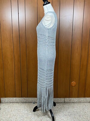 SIMKHAI Open-Stitch Fringe Maxi Dress size S | eBay