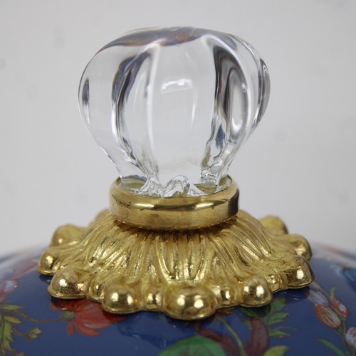 MacKenzie Childs Blue Multi Color Flower Market Crystal Squashed Bon Bon Pot - 第 13/17 張圖片