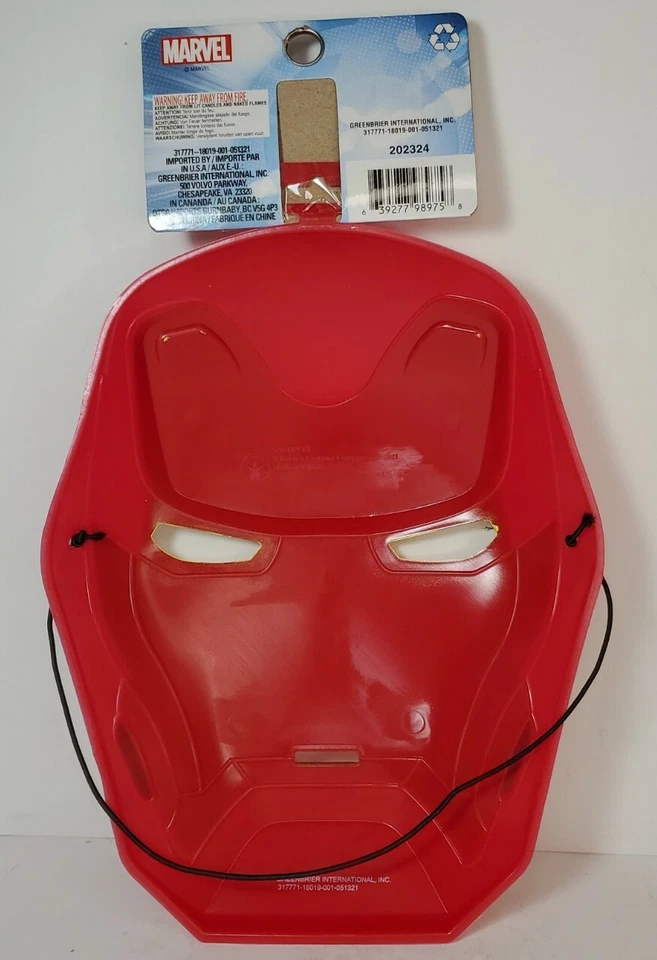 Máscara Infantil Iron Man Halloween Plástico Marvel Vengadores Tony Stark Superhéroe Foto 2 de 2