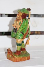 Ręcznie rzeźbiony wędzarnik myśliwy 19cm oryginalny Rudawy stare rzeźbione