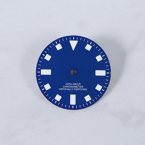 Blue No Date Retro Dial Vintage Watch Matte Mod Diving NH35 SKX009 NH36 Movement - Picture 2 of 6