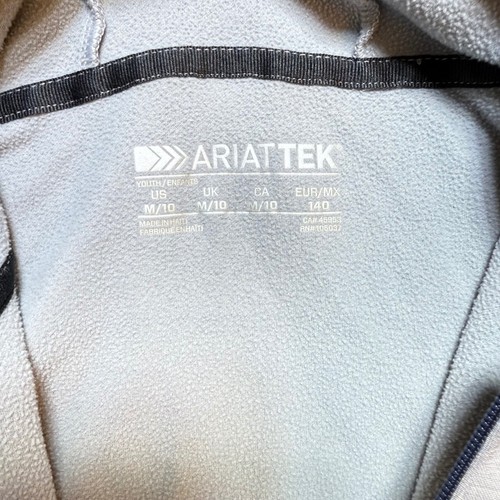 Ariat unisex jacket medium Full Zip Hoodie Jacket Athletic Activewear Gray Youth - Picture 6 of 9