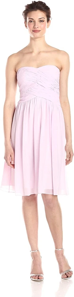 Vestido Donna Morgan 237619 para mujer Anne de gasa entallado y acampanado pétalo talla 14 Foto 3 de 3