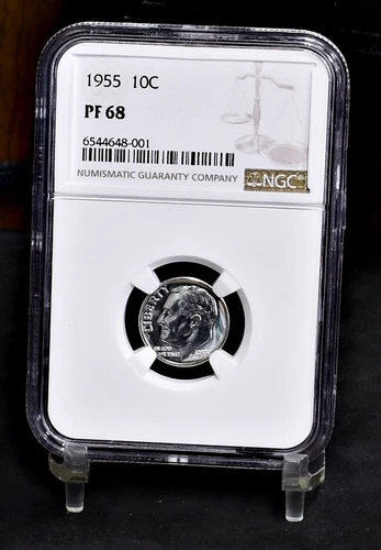 1955 Roosevelt Dime - Pf68 NGC  (#47605)