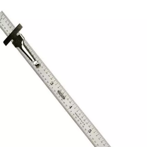 Engineers and Machinists 6" Flex Steel Rule/depth gage
