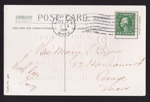 um 1914 Winsch vergoldete herzliche Weihnachtsgrüße Postkarte - Bild 2 von 2