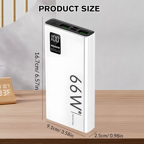 66W 20000mah Power Bank Quick Charging Power Bank Portable Charger for Phones - Picture 11 of 12