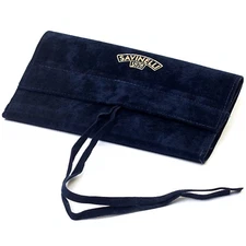 Savinelli Italian Velvet Pipe Pouch, Wrap Enclosure, Fits 6" Tobacco Pipes, Blue