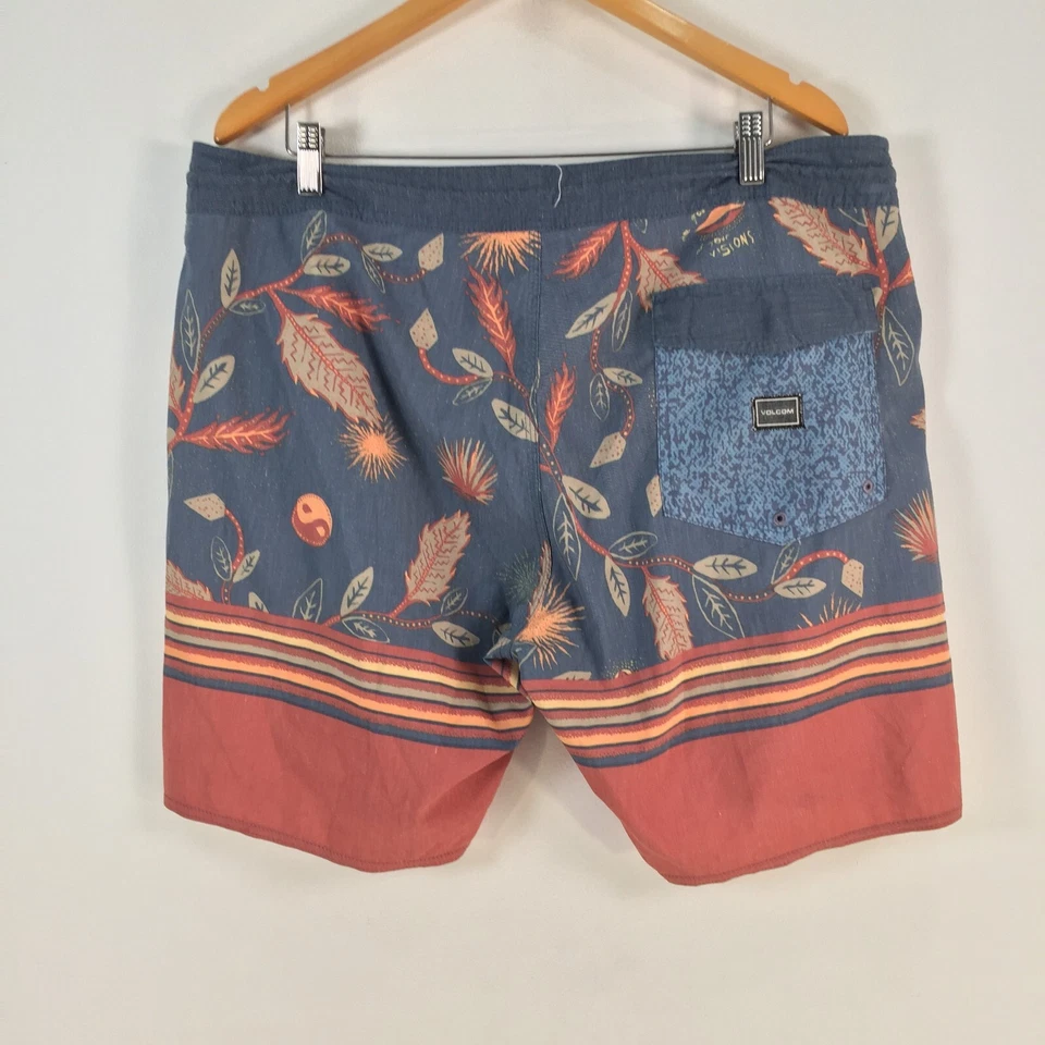 Volcom mens board shorts size 38 multicolour floral pockets swim 082071 - Image 4 of 4
