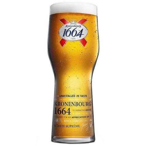 Kronenbourg Glass (2pcs) 1664 Pint Glasses Kronenbourg 1664 Pint Glass Glasses - Picture 3 of 7