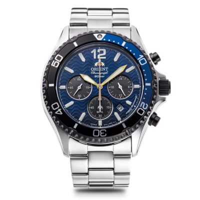 Orient Mako RN-TX0208L Panda Sport Chronograph Blue Dial Analog