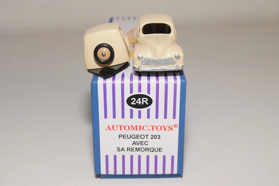 A40 1:43 STHUBERT92 AUTOMATIC TOYS BOX SET 24R PEUGEOT 203 WITH RARE MIB TRAILER - Image 4 of 4
