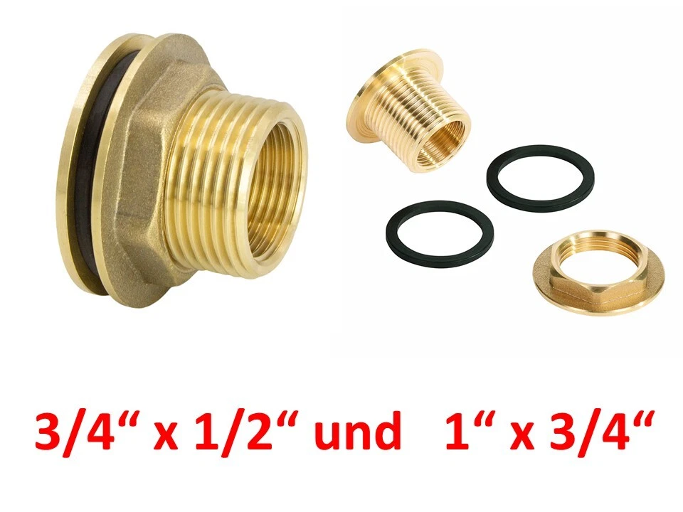 IBC Auslaufhahn IBC Adapter S60/2"x3/4" Auslaufhahn messing Container Wasserhahn - Bild 3 von 4