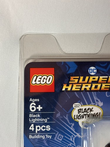 LEGO DC BLACK LIGHTNING MINI FIGURE 2018 SDCC VERY RARE! - Picture 4 of 7