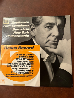 Beethoven Fifth Symphony-Leonard Bernstein w/ Bonus Record ML-5868