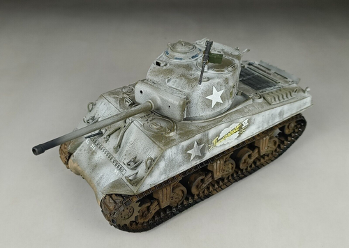1/35 Built U.S M4A3 76W Sherman Thunderbolt VI Lt.Col. Abrams Bastogne 1944 Tank - Picture 13 of 13