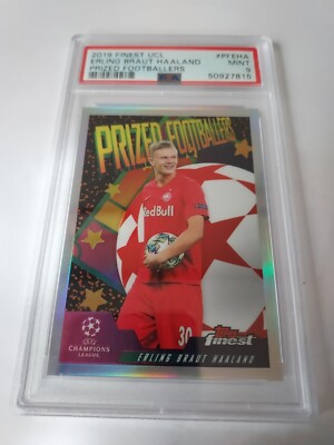 2019-20 Finest UEFA UCL Erling Braut Haaland Prized Footballers #EHA PSA 9 