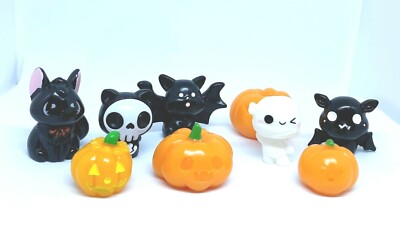 Halloween Miniature Figurines Cat Bat Mummy Pumpkin Terrarium Micro Landscape 