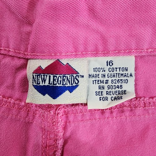 Vintage New Legends Pants Girls 16 Pink Relaxed Loose Straight Size 24/ 14.5L - Picture 6 of 14