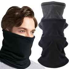 Winter Fleece Half Face Mask Ski Neck Warmer Gaiter Tube Scarf for Cold Weather