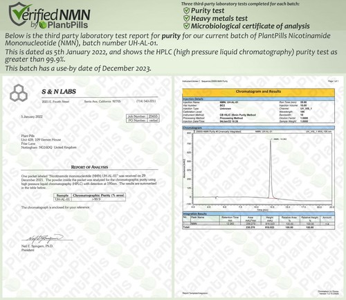 25 grams PlantPills Nicotinamide Mononucleotide NMN Powder >99% Certified Purity - Picture 11 of 12