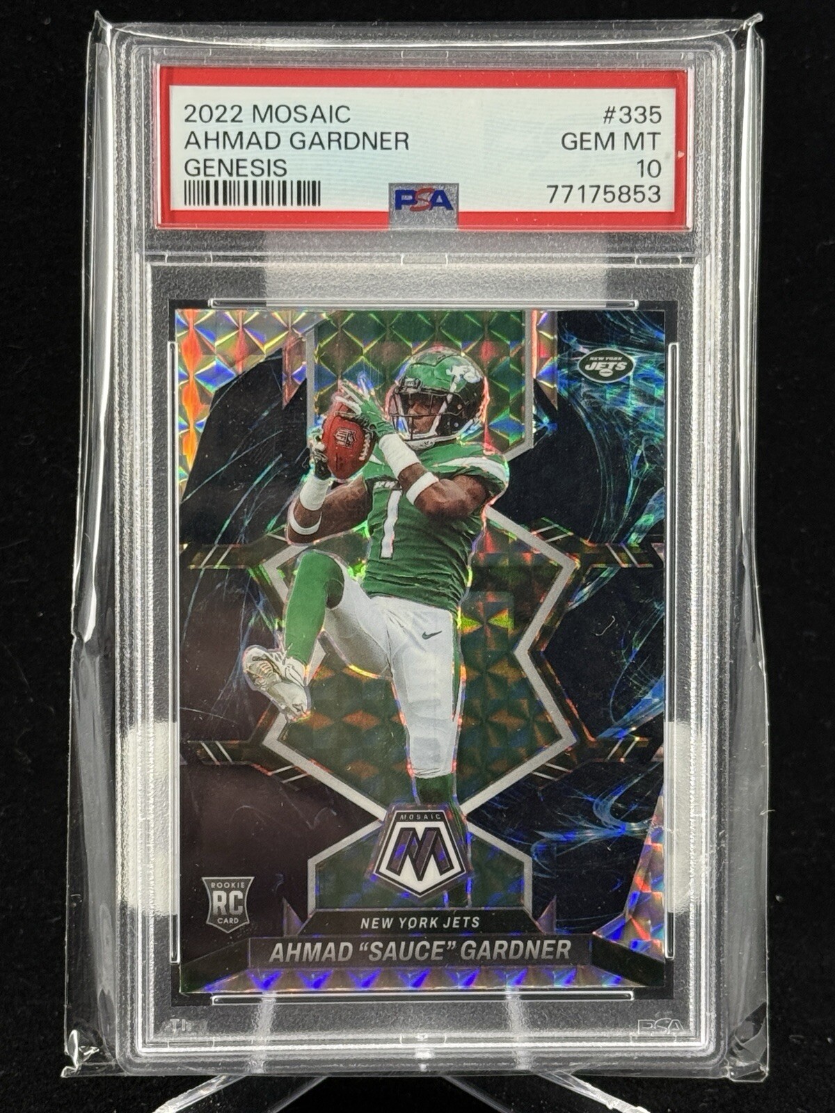 2022 NFL Mosaic Ahmad Sauce Gardner GENESIS ROOKIE #335 PSA 10 Gem Mint RC JETS