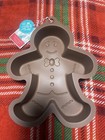 Gingerbread Man Christmas Silicone Baking Mold 11”x8” New
