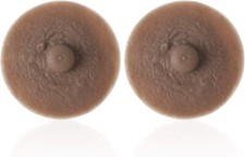Vollence Adhesive Silicone Nipples Reusable Attachable Nipple Small, Tawny