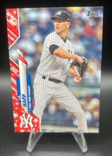 2020 Topps Series Two J.A. Happ #419 Independence Day Parallel Card SP /76