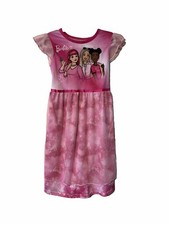 Barbie Pink Lace Overlay nightgown Costume Dress Girls size XS 4/5