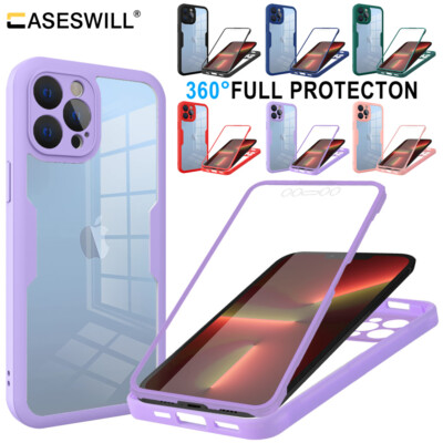 For iPhone Air 17 16E 16 15 14 Plus 13 12 11 Pro Max Full-Body Rugged Case Cover
