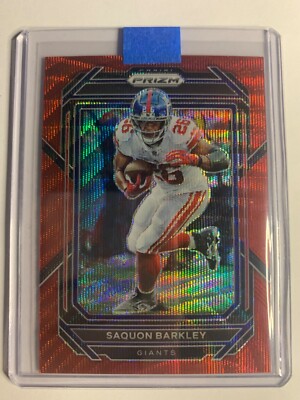 2022 Panini Prizm Red Wave Prizm /149 Saquon Barkley #218