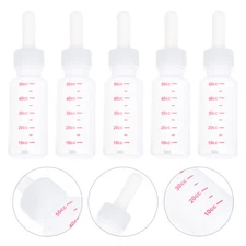 5 Sets Pet Bottle Nipple Newborn Baby Specific Milk Feeding Tools Kitten Puppy