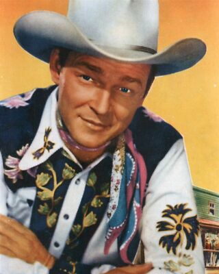 Roy Rogers King of the Cowboys in colorful western shirt 8x10 inch