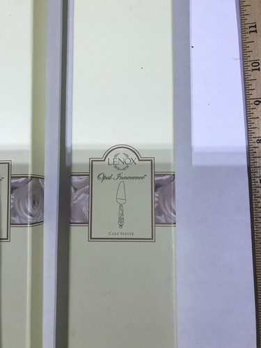 Lenox Opal Innocence Cake Server & Knife Set - New In Box In Factory Packaging - Picture 4 of 11