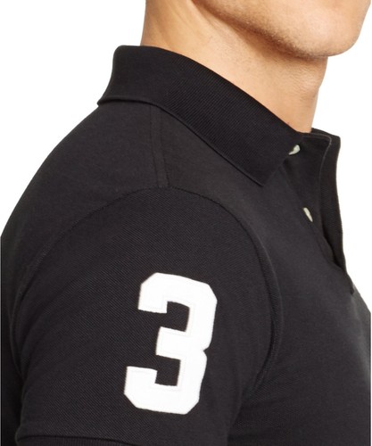 *NWT - POLO RALPH LAUREN Mens Big Pony Custom Slim Fit Polo Shirt- BLACK- S XXL - Picture 6 of 7